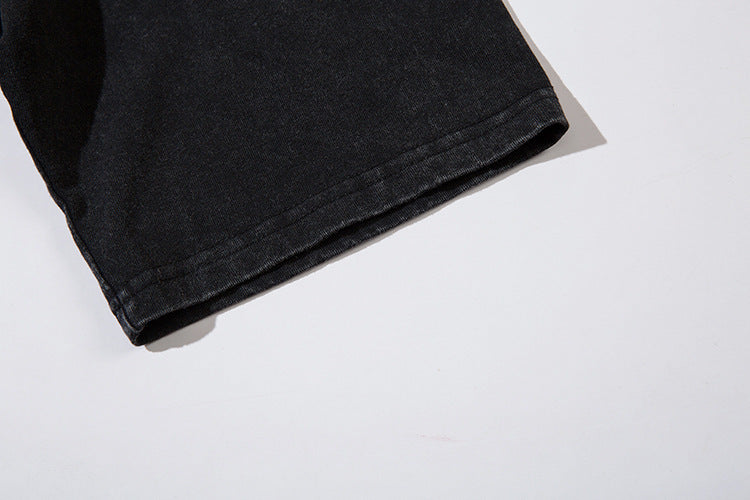 Hand-painted Motorbike Printed Short Sleeve Men