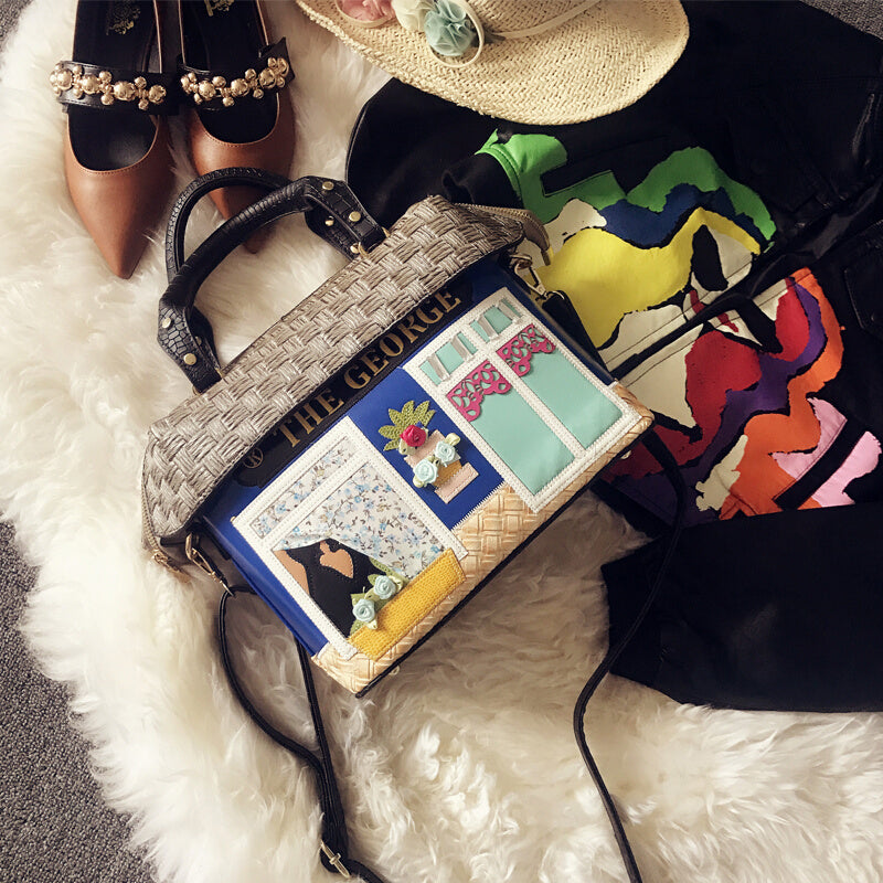 retro portable handmade bag