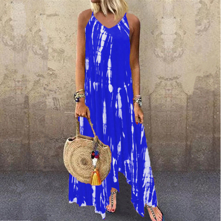 Irregular Tie-dye Pocket Dress