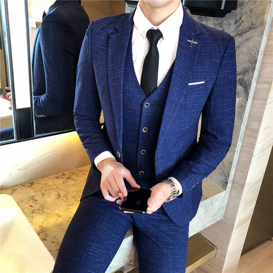 Men's Slim Three-piece Suit