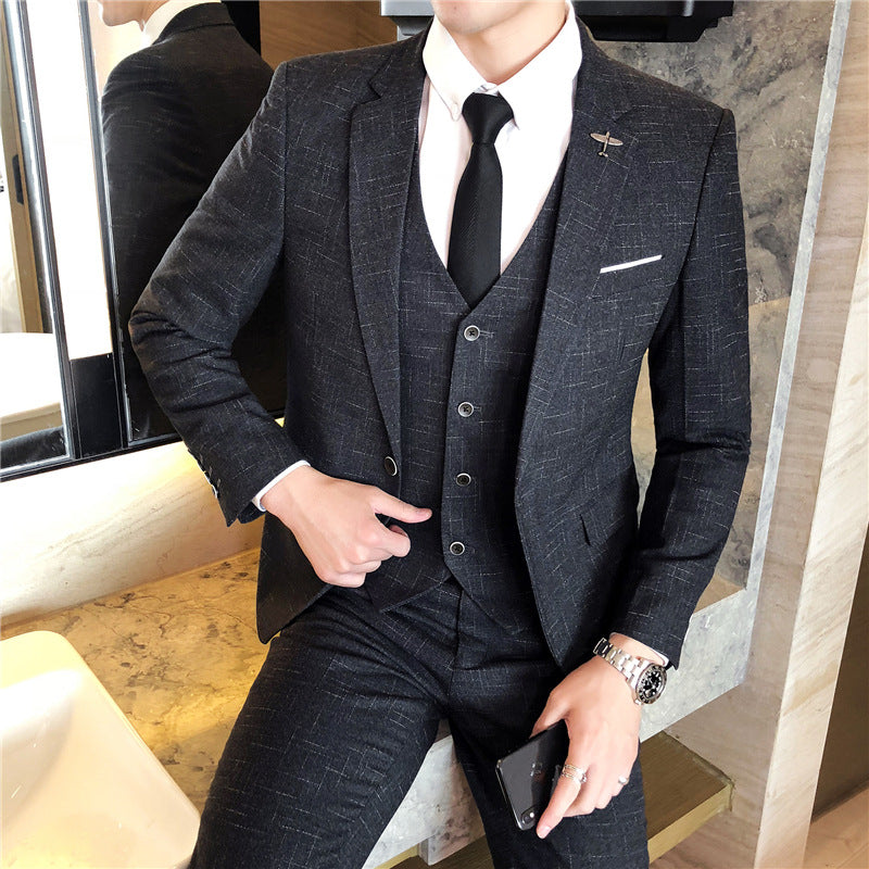 Men's Slim Three-piece Suit