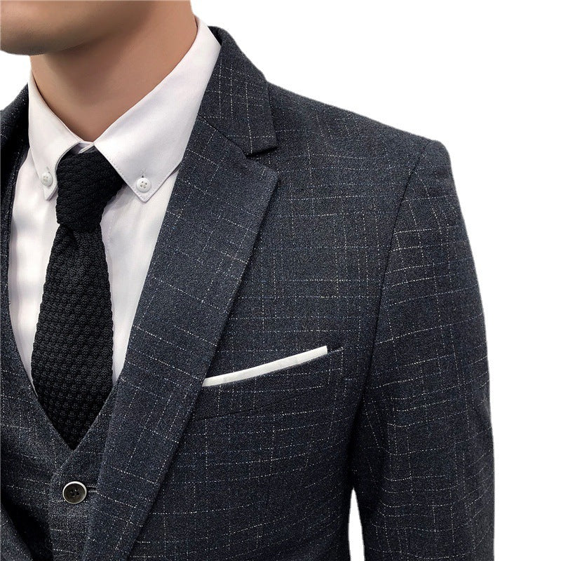 Men's Slim Three-piece Suit