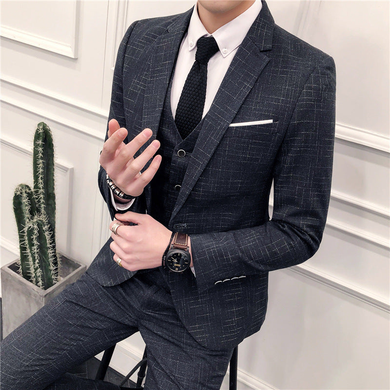 Men's Slim Three-piece Suit