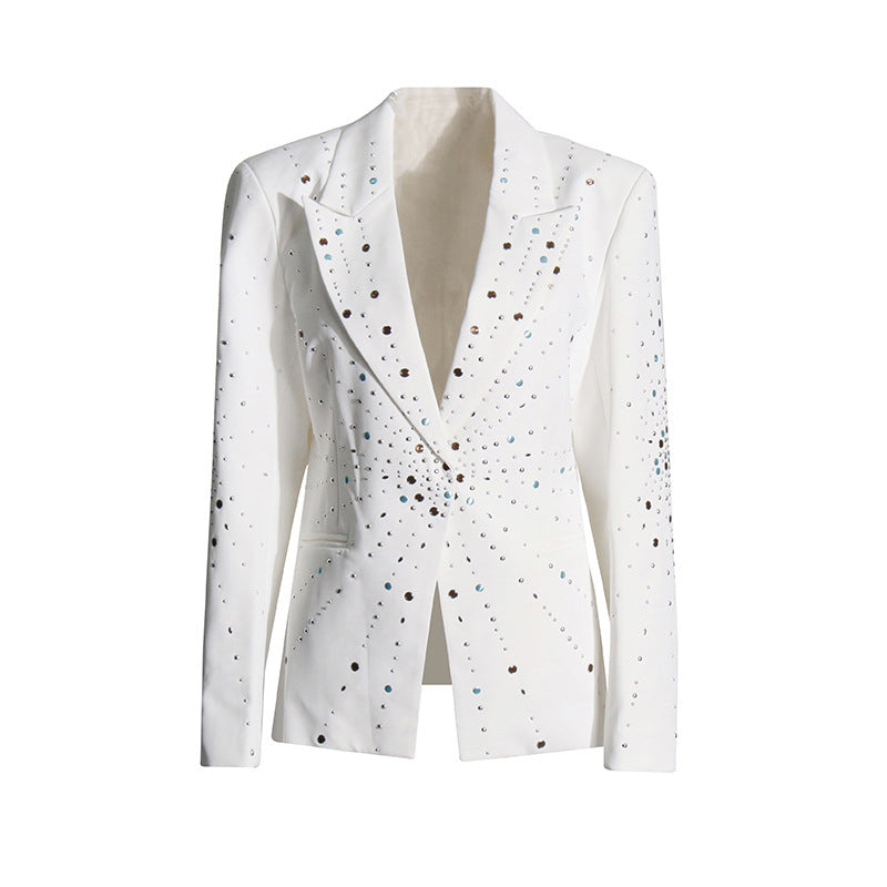 European And American Style Heavy Industry Color Rhinestone Design Suit