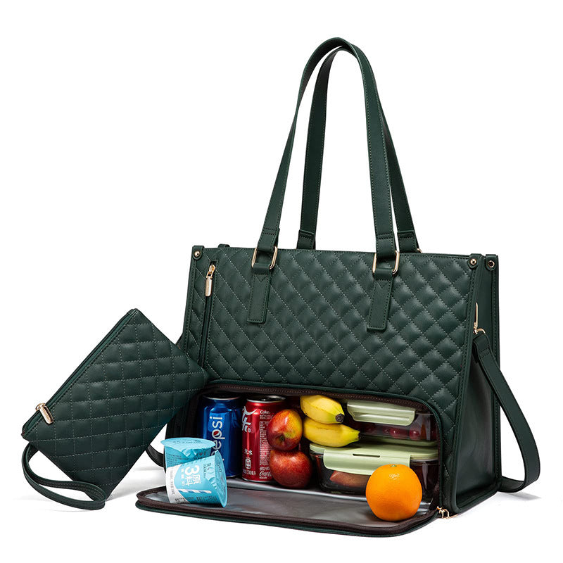 Stylish large-capacity insulated tote that keeps your meals fresh and leak-free perfect for everyday use.