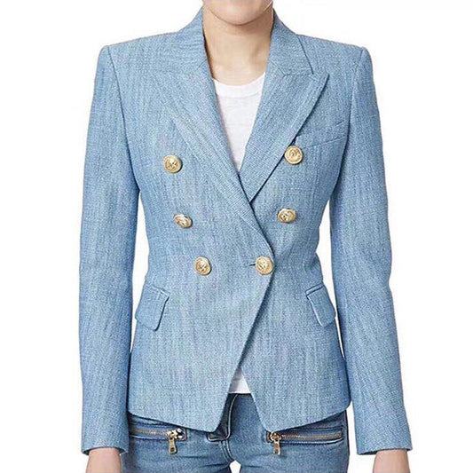 Button temperament women's blazer