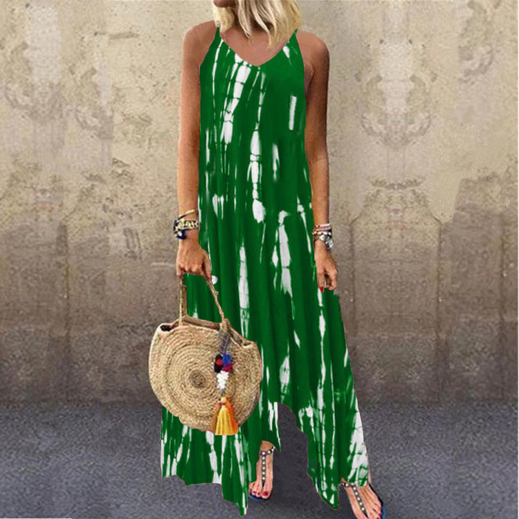 Irregular Tie-dye Pocket Dress