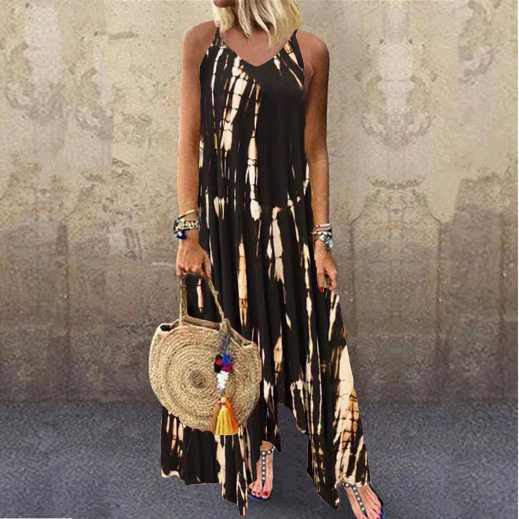 Irregular Tie-dye Pocket Dress