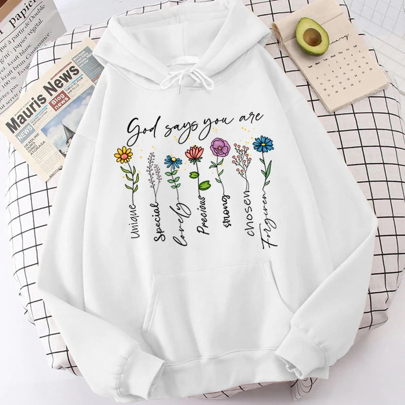 Fashion Funny Flower God Says You Are Unique Special Print