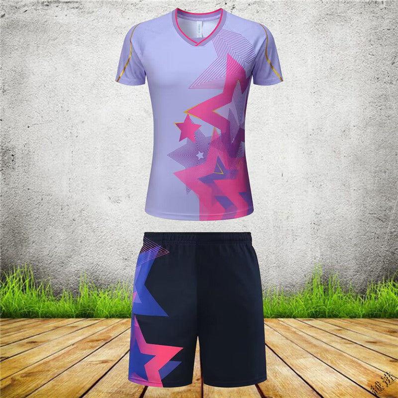 Badminton Clothes Outfit Volleyball Jacket Table Tennis Competition Short-sleeved Sportswear