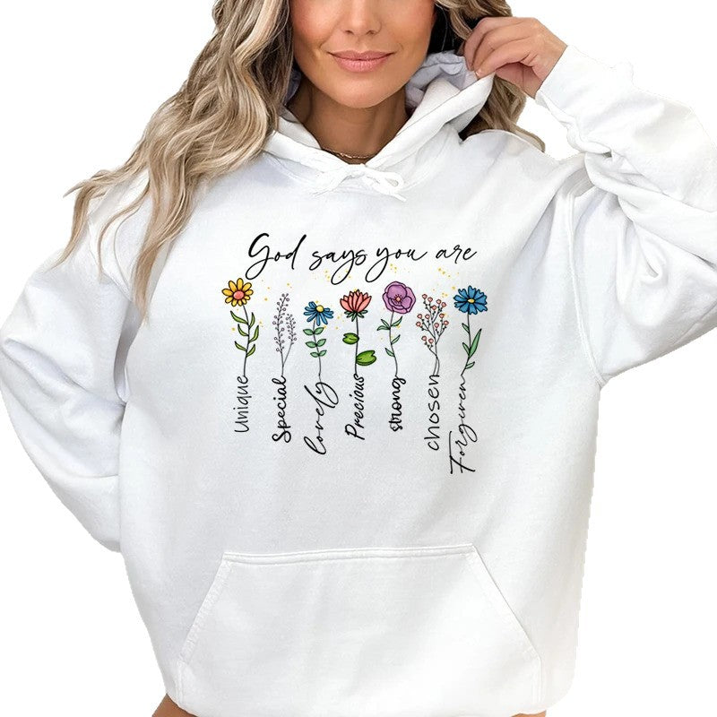 Fashion Funny Flower God Says You Are Unique Special Print