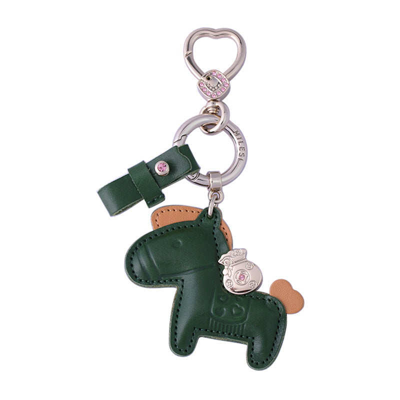 Genuine Leather High-end Keychain Immediately Rich Cowhide Vehicle-use Key Chain