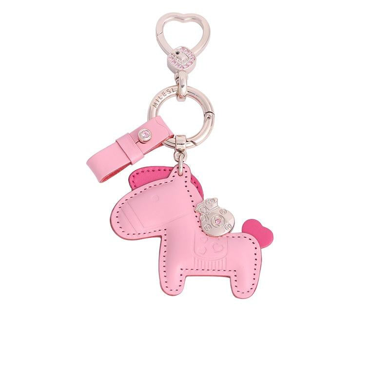 Genuine Leather High-end Keychain Immediately Rich Cowhide Vehicle-use Key Chain