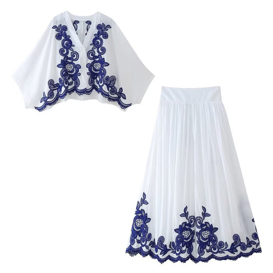 Embroidery Skirt Suit Arab Women