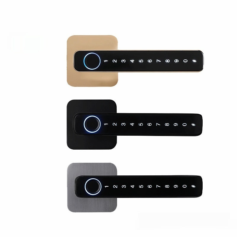 Bedroom Password Lock Wooden Door Smart Fingerprint Lock