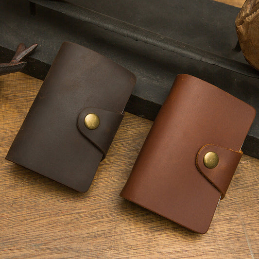 Handmade Cowhide Passport Holder Men's Genuine Leather