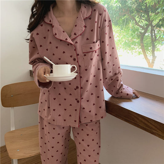 Brushed Love Pajamas Women's Loose Set Cute and Sweet
