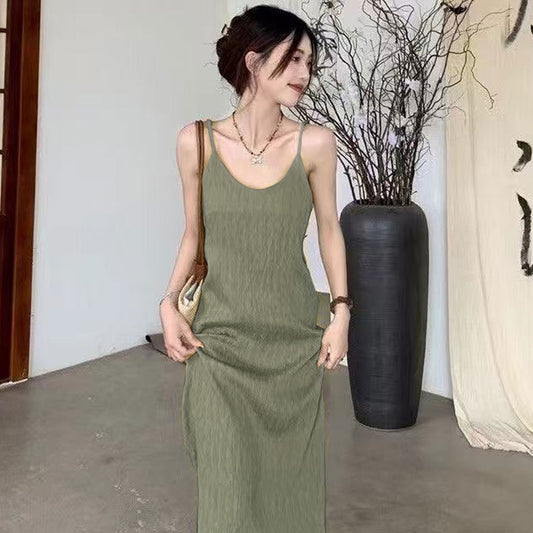 New Skirt Long Slimming French Style Sexy Suspenders Dress