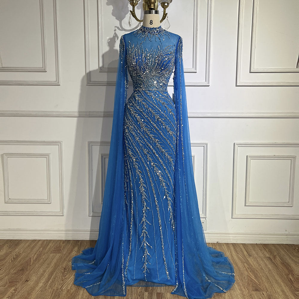 Elegant Flying Sleeves High-end Fishtail Banquet Host Arab Princess Dress