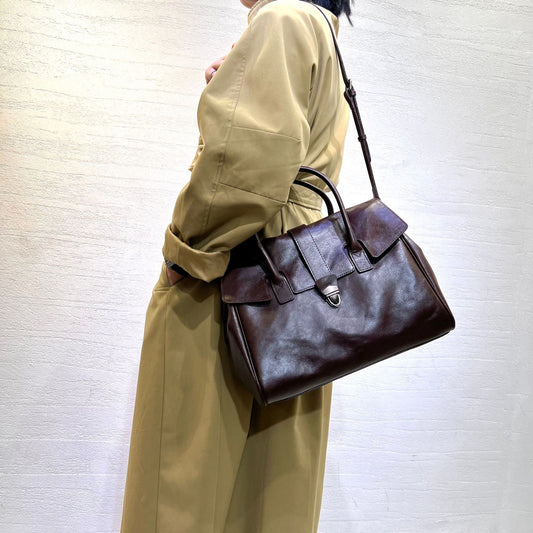 Genuine Leather Bag Vintage Handmade First Layer Vegetable Tanning Leather