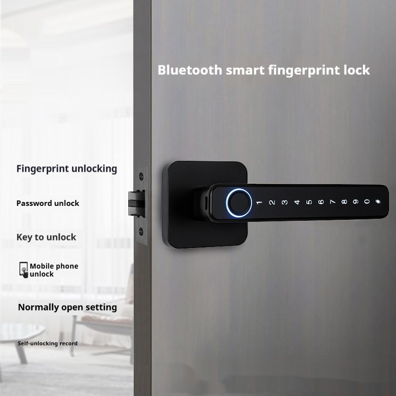 Bedroom Password Lock Wooden Door Smart Fingerprint Lock