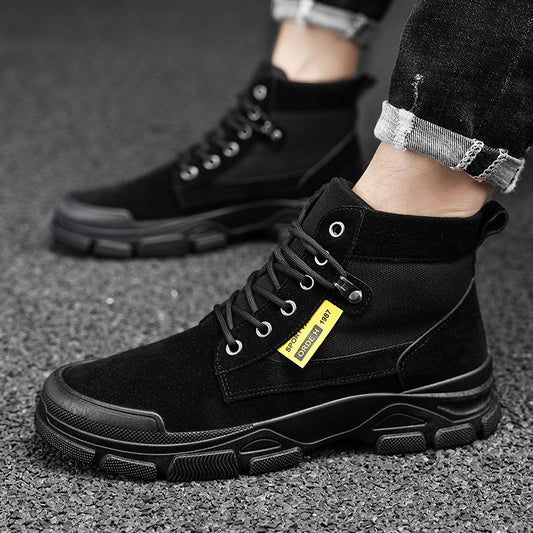 New High Help Men's British Sports Middle Help Casual Shoes