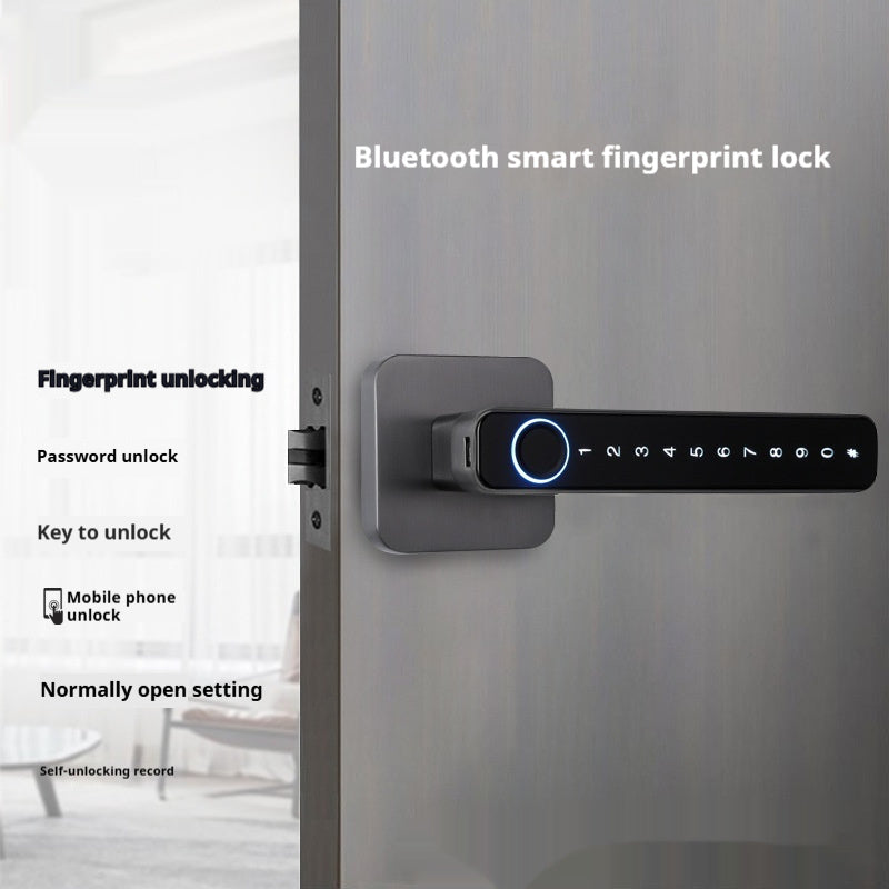 Bedroom Password Lock Wooden Door Smart Fingerprint Lock