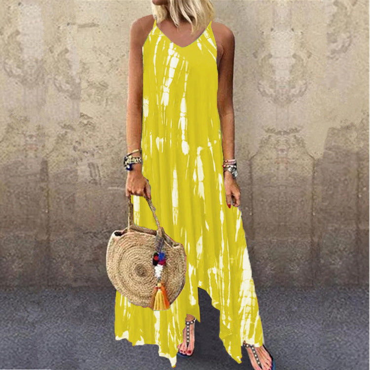 Irregular Tie-dye Pocket Dress