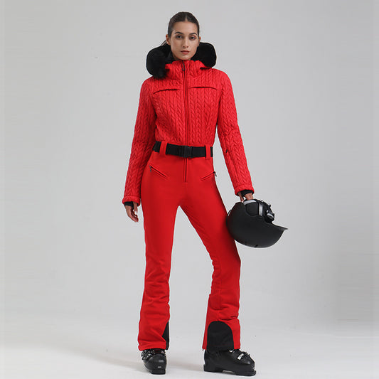 Women's New Professional Double-board Winter Waterproof Ski Suit